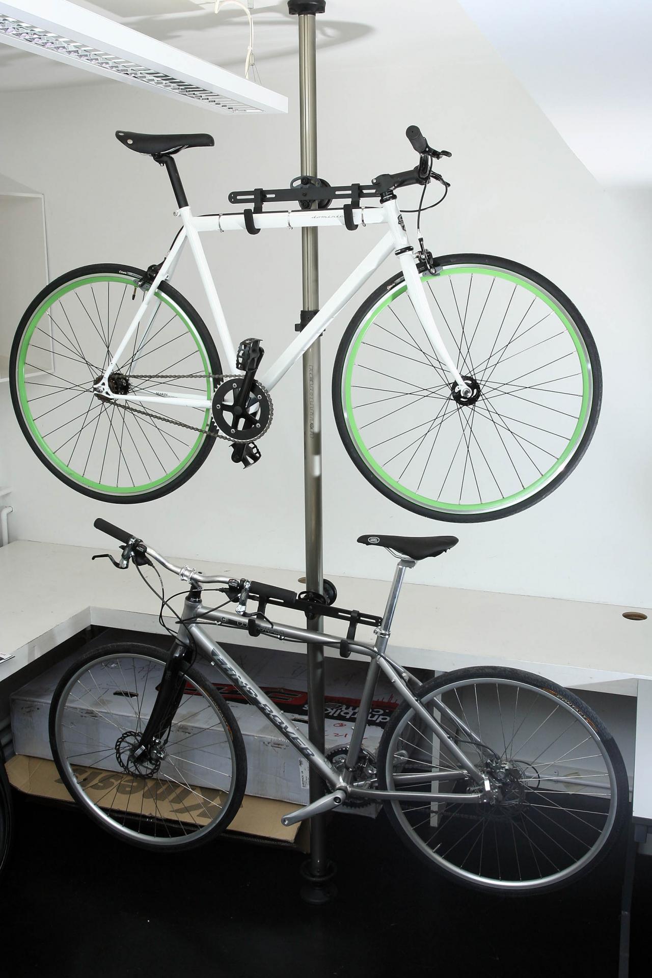 Ceiling store bike rack